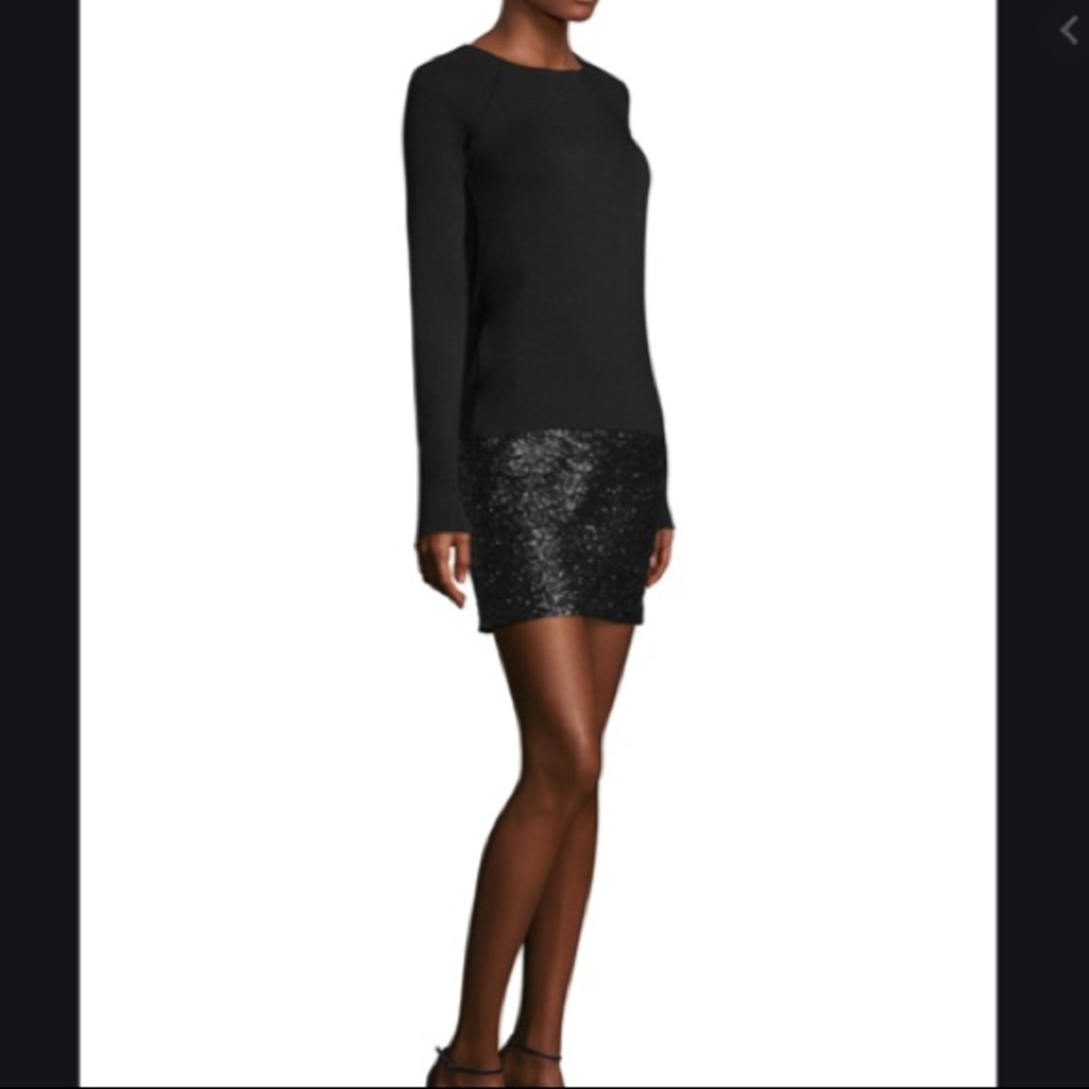 NWT Bailey 44 Sedgwick black mini sequin dress